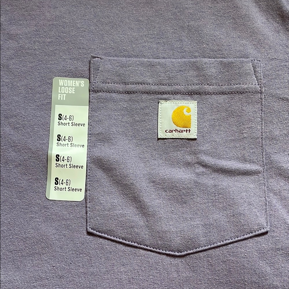 Carhartt women’s Short Sleeve Tee in Lavender - Picture 8 of 11